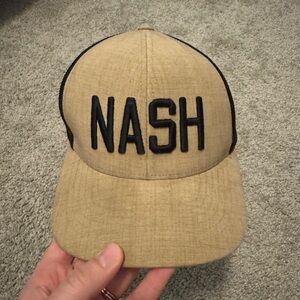 Tan Baseball Cap with NASH Embroidery